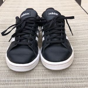 Youth black adidas sneakers
